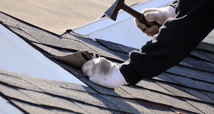Closeup of Roof Repair in Rochester Hills MI