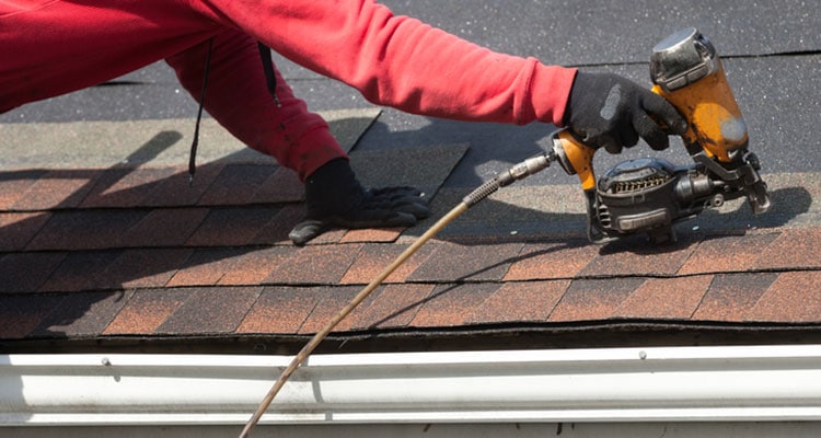 Closeup of Roof Repair in Troy MI