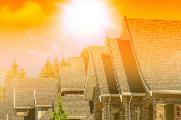 Strong Sun Over Roofs