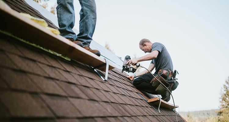 Men Working on Roof Replacement in Berkley MI