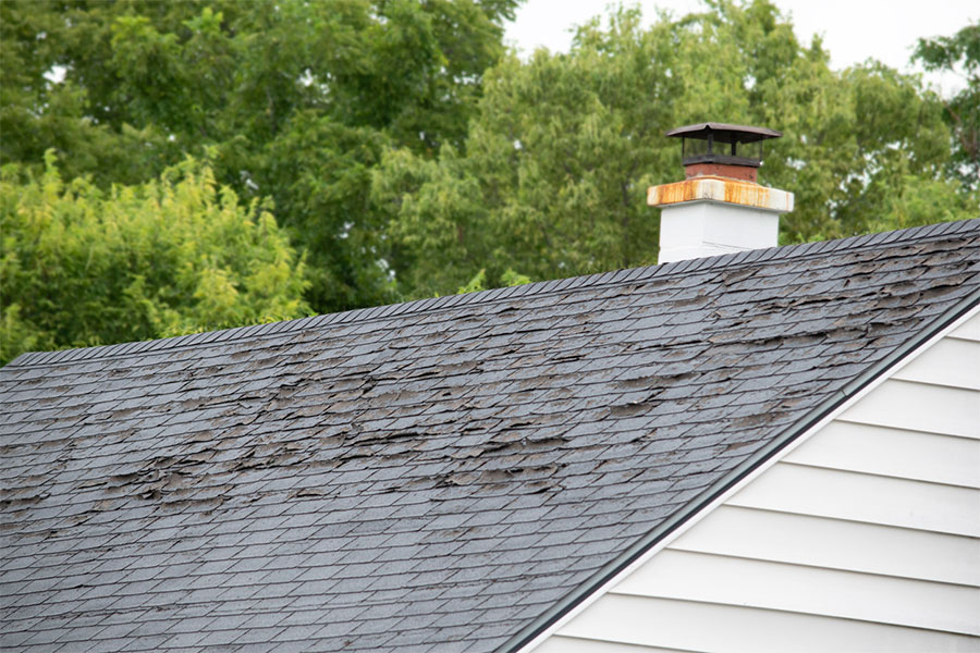 Old Roof on House